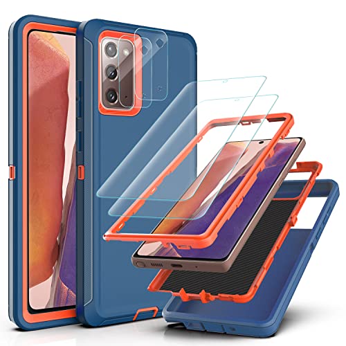 YmhxcY Hülle für Samsung Galaxy Note 20 mit 2-teiligem Hydrogel-Film und 2-teiligem Kameraobjektiv-Schutzfilm, 3-in-1 Anti-Drop-Schutzhülle für Galaxy Note 20 6,7 Zoll F-Blau/Orange YmhxcY Hülle für Samsung Galaxy Note 20 mit 2-teiligem Hydrogel-Film und 2-teiligem Kameraobjektiv-Schutzfilm, 3-in-1 Anti-Drop-Schutzhülle für Galaxy Note 20 6,7 Zoll F-Blau/Orange von YmhxcY