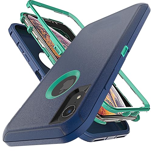 YmhxcY Hülle für iPhone XR mit,3-in-1 Anti-Drop-Schutzhülle für iPhone XR 6,1-Blau/Türkis YmhxcY Hülle für iPhone XR mit,3-in-1 Anti-Drop-Schutzhülle für iPhone XR 6,1-Blau/Türkis von YmhxcY