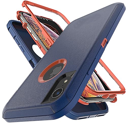 YmhxcY Hülle für iPhone XR mit,3-in-1 Anti-Drop-Schutzhülle für iPhone XR-Blau/Orange YmhxcY Hülle für iPhone XR mit,3-in-1 Anti-Drop-Schutzhülle für iPhone XR-Blau/Orange von YmhxcY