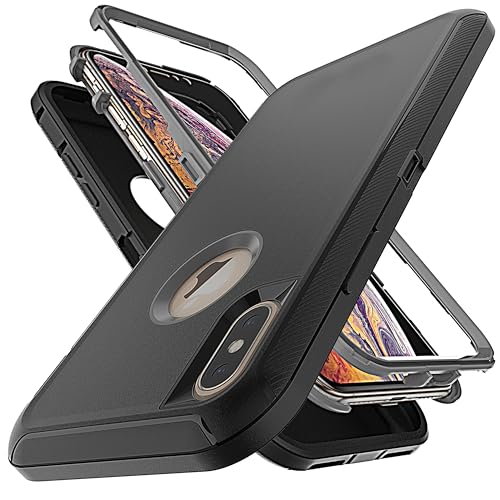 YmhxcY Hülle für iPhone XS Max mit,3-in-1 Anti-Drop-Schutzhülle für iPhone XS Max-Schwarz/Grau YmhxcY Hülle für iPhone XS Max mit,3-in-1 Anti-Drop-Schutzhülle für iPhone XS Max-Schwarz/Grau von YmhxcY