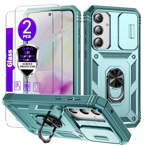 YmhxcY Schutzhülle für Galaxy A26 5G mit Kamera-Abdeckungsschieber, 2 x Displayschutzfolie aus gehärtetem Glas, eingebauter 360° drehbarer Ringständer, militärische Qualität, Schutzhülle für Galaxy YmhxcY Schutzhülle für Galaxy A26 5G mit Kamera-Abdeckungsschieber, 2 x Displayschutzfolie aus gehärtetem Glas, eingebauter 360° drehbarer Ringständer, militärische Qualität, Schutzhülle für Galaxy von YmhxcY