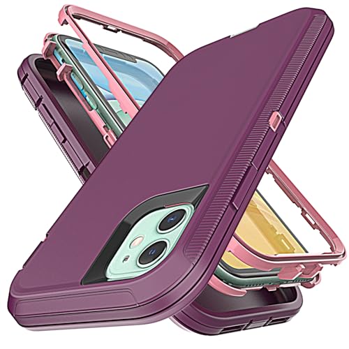 YmhxcY Schutzhülle für iPhone 13 Mini, stoßfest, sturzsicher, staubdicht, sturzsicher, 3-lagig, langlebig, strapazierfähig, Schutzhülle für iPhone 13 Mini, Violett/Hellrosa YmhxcY Schutzhülle für iPhone 13 Mini, stoßfest, sturzsicher, staubdicht, sturzsicher, 3-lagig, langlebig, strapazierfähig, Schutzhülle für iPhone 13 Mini, Violett/Hellrosa von YmhxcY