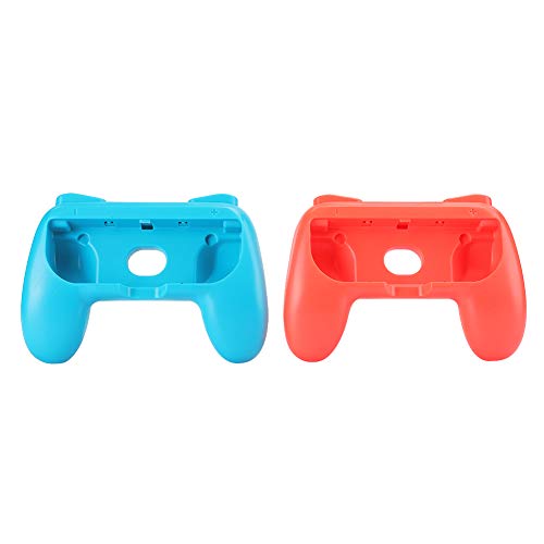 Ergonomische Spiele Griffgriffe Antiwear Controller Schutzhülle Verschleiöfestes Griff-Kit Passend für Switch(Rot + Blau) von Ymiko