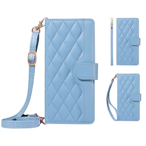 Ymyhyuxi Klapphülle aus Leder für XiaoMi 14T Pro 5G, Visitenkartenetui, Brieftasche, Handytasche, Blau von Ymyhyuxi