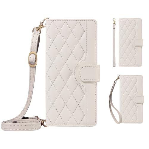 Ymyhyuxi Leder Flip Case für Huawei Mate 60 Hülle Business Cover Card Wallet Phone Bag Covers (Weiß) von Ymyhyuxi