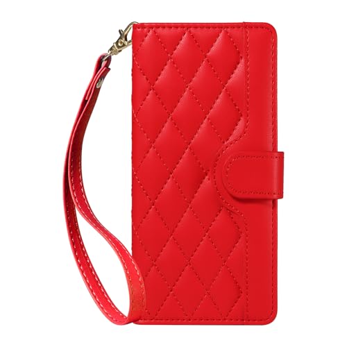 Ymyhyuxi Leder-Klapphülle für Honor X5B 4G, Visitenkartenetui, Brieftasche, Handytasche, Rot Ymyhyuxi Leder-Klapphülle für Honor X5B 4G, Visitenkartenetui, Brieftasche, Handytasche, Rot von Ymyhyuxi