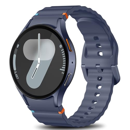 Ynitec 20mm Armbänder Kompatibel mit Samsung Galaxy Watch 7 Armband 40mm 44mm - 2025 Upgraded Keine Lücke Sport Silikonarmband für Watch-S 6 5 4 FE, Uhrenband für GalaxyWatch, Blaugrau Ynitec 20mm Armbänder Kompatibel mit Samsung Galaxy Watch 7 Armband 40mm 44mm - 2025 Upgraded Keine Lücke Sport Silikonarmband für Watch-S 6 5 4 FE, Uhrenband für GalaxyWatch, Blaugrau von Ynitec