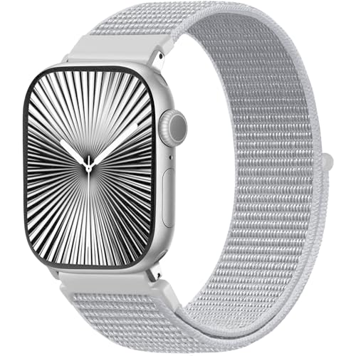 Ynitec Sport Loop Armbänder Kompatibel mit Apple Watch Armband 38mm 40mm 41mm 42mm für Damen, Einstellbar Weich Nylon Ersatzarmband für iWatch Band Series 10 9 SE 8 7 6 5 4 3 2 1, Hell Grau Ynitec Sport Loop Armbänder Kompatibel mit Apple Watch Armband 38mm 40mm 41mm 42mm für Damen, Einstellbar Weich Nylon Ersatzarmband für iWatch Band Series 10 9 SE 8 7 6 5 4 3 2 1, Hell Grau von Ynitec