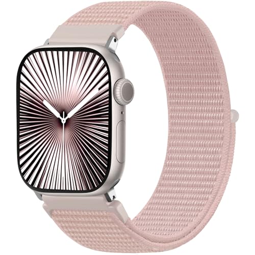 Ynitec Sport Loop Armbänder Kompatibel mit Apple Watch Armband 38mm 40mm 41mm 42mm für Damen, Einstellbar Weich Nylon Ersatzarmband für iWatch Band Series 10 9 SE 8 7 6 5 4 3 2 1, Rosa Ynitec Sport Loop Armbänder Kompatibel mit Apple Watch Armband 38mm 40mm 41mm 42mm für Damen, Einstellbar Weich Nylon Ersatzarmband für iWatch Band Series 10 9 SE 8 7 6 5 4 3 2 1, Rosa von Ynitec