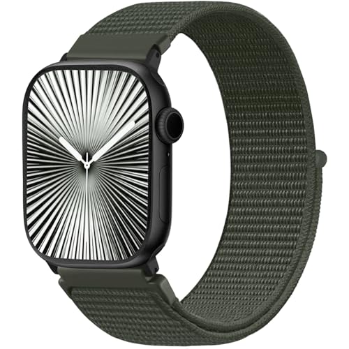 Ynitec Sport Loop Armbänder Kompatibel mit Apple Watch Armband 42mm 44mm 45mm 46mm 49mm Herren, Einstellbar Weich Nylon Ersatzarmband für iWatch Band Series 10 9 SE Ultra 8 7 6 5 4 3 2 1, Armee Grün Ynitec Sport Loop Armbänder Kompatibel mit Apple Watch Armband 42mm 44mm 45mm 46mm 49mm Herren, Einstellbar Weich Nylon Ersatzarmband für iWatch Band Series 10 9 SE Ultra 8 7 6 5 4 3 2 1, Armee Grün von Ynitec
