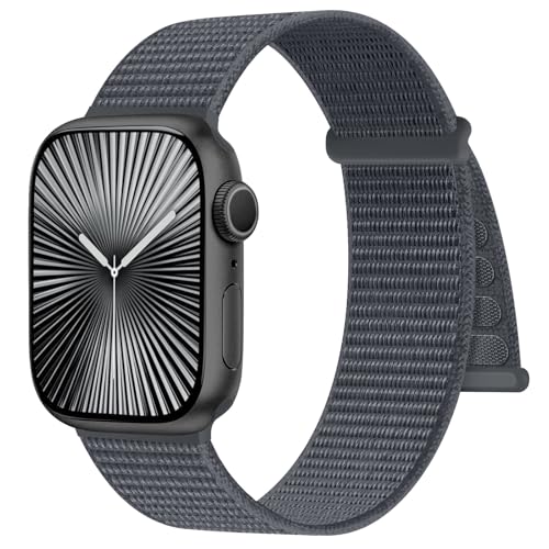 Ynitec Sport Nylon Armband Kompatibel mit Apple Watch Armband 41mm 40mm 38mm 42mm - Series 10 Damen, Verstellbares Ersatz Band Loop Uhrenarmband für iWatch Series 10 9 8 7 6 5 4 3 2 1 SE, Blau Grau Ynitec Sport Nylon Armband Kompatibel mit Apple Watch Armband 41mm 40mm 38mm 42mm - Series 10 Damen, Verstellbares Ersatz Band Loop Uhrenarmband für iWatch Series 10 9 8 7 6 5 4 3 2 1 SE, Blau Grau von Ynitec