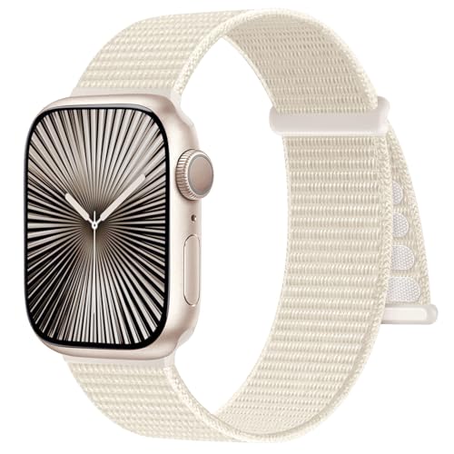 Ynitec Sport Nylon Armband Kompatibel mit Apple Watch Armband 41mm 40mm 38mm 42mm - Series 10 Damen, Verstellbares Ersatz Band Loop Uhrenarmband für iWatch Series 10 9 8 7 6 5 4 3 2 1 SE, Polarstern Ynitec Sport Nylon Armband Kompatibel mit Apple Watch Armband 41mm 40mm 38mm 42mm - Series 10 Damen, Verstellbares Ersatz Band Loop Uhrenarmband für iWatch Series 10 9 8 7 6 5 4 3 2 1 SE, Polarstern von Ynitec