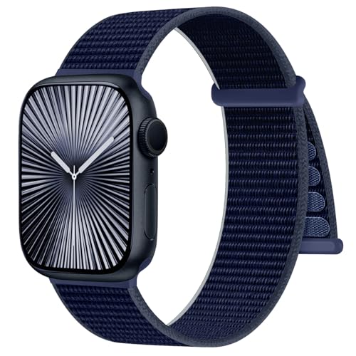 Ynitec Sport Nylon Armband Kompatibel mit Apple Watch Armband 44mm 45mm 42mm 49mm 46mm - Series 10, 2025 Upgrade Ersatz Band Loop Uhrenarmband für iWatch Series 10 9 8 7 6 5 4 3 2 1 SE Ultra, Blau Ynitec Sport Nylon Armband Kompatibel mit Apple Watch Armband 44mm 45mm 42mm 49mm 46mm - Series 10, 2025 Upgrade Ersatz Band Loop Uhrenarmband für iWatch Series 10 9 8 7 6 5 4 3 2 1 SE Ultra, Blau von Ynitec