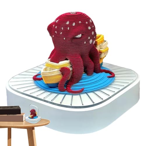 3D Schreibtischkalender 2025, Kreativer Octopus Memopad Kalender - Erstaunliches Geschenk, Abreißbarer 3D-Papier-Kunst-Notizblock, lustiger Oktopus-Statue-Notizblock, Kunstkalender 3D Schreibtischkalender 2025, Kreativer Octopus Memopad Kalender - Erstaunliches Geschenk, Abreißbarer 3D-Papier-Kunst-Notizblock, lustiger Oktopus-Statue-Notizblock, Kunstkalender von Ynnhik