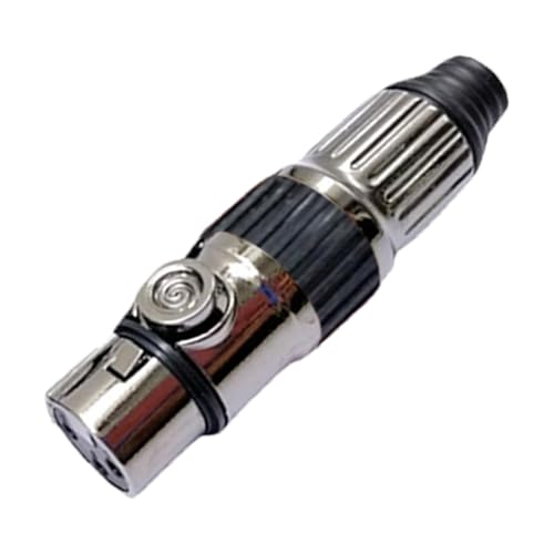 Audio-Stecker-Adapter - 3-polige Metall-Audio-Kabel-Adapter mit Kupferkern - robuster multifunktionaler Mikrofonkabelanschluss für Lautsprecher, Mischer Audio-Stecker-Adapter - 3-polige Metall-Audio-Kabel-Adapter mit Kupferkern - robuster multifunktionaler Mikrofonkabelanschluss für Lautsprecher, Mischer von Ynnhik