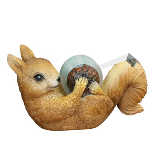 Bandspender Schreibtisch, Fun Tape Spender Cute Squirrel Desktop Tape Spender - Harz Tape Schreibtisch Spender für Frauen, Männer, Erwachsene, Kollegen, Freunde, Familie von Ynnhik