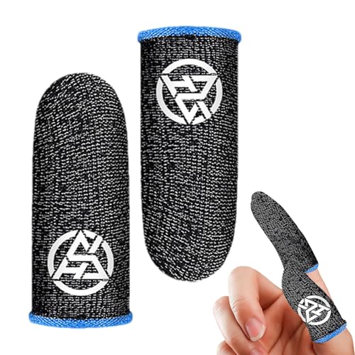 Finger-Hülsen, Finger-Handschuhe für Spiele | Flexible Anti-Schweiß-Fingerschutz Finger-Hülse | atmungsaktive Daumenklappen Handy-Gaming-Zubehör für Handy-Gaming-Enthusiasten, passt die meisten Finger von Ynnhik