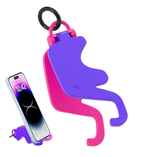 Handyhalter für Reisen, Taschen-Handyhalter für den Schreibtisch, zusammenklappbarer Handy-Schlüsselanhänger – kreativer Handyhalter in Elefantenform für Reisen von Ynnhik