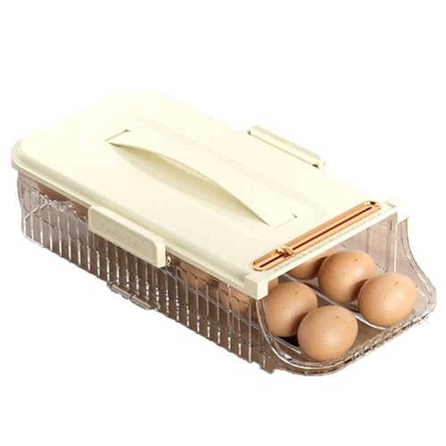 Kühlschrank Eierbehälter - PET-Eierhalter, Eier-Aufbewahrungsbox | Auto Rolling Kühlschrank Eierorganisator, platzsparende Kücheneierreger, Eierspender für Kühlschrank, Lagerung von Kücheneiern Kühlschrank Eierbehälter - PET-Eierhalter, Eier-Aufbewahrungsbox | Auto Rolling Kühlschrank Eierorganisator, platzsparende Kücheneierreger, Eierspender für Kühlschrank, Lagerung von Kücheneiern von Ynnhik