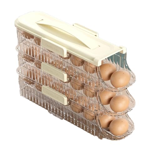 Kühlschrank Eierhalter - Kühlschrank Eierorganisator, Rolling Egg Spender | Stapelbare transparente Eierverpackungen, Aufbewahrungsbox für Eier mit 7 Neigung, Eierregale für Kühlschrank, Lagerung von Kühlschrank Eierhalter - Kühlschrank Eierorganisator, Rolling Egg Spender | Stapelbare transparente Eierverpackungen, Aufbewahrungsbox für Eier mit 7 Neigung, Eierregale für Kühlschrank, Lagerung von von Ynnhik