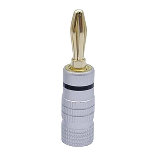 Lautsprecher Bananenstecker | Vergoldete Lautsprecherstecker 4mm - Quick Connect Lautsprecheranschluss 24K Vergoldet für federbelasteten Lautsprecher Banana Jack Terminals Lautsprecher Bananenstecker | Vergoldete Lautsprecherstecker 4mm - Quick Connect Lautsprecheranschluss 24K Vergoldet für federbelasteten Lautsprecher Banana Jack Terminals von Ynnhik
