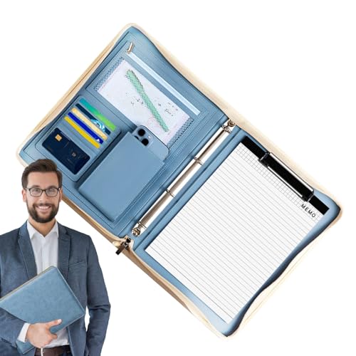 Leder Notizblock Halter, Leder Padfolio | Corporate CV Legal Padfolio,Leder Padfolio Organizer mit Reißverschluss, Business CV Legal Pad mit A4 Notizblock und Abdeckung für Männer Frauen Leder Notizblock Halter, Leder Padfolio | Corporate CV Legal Padfolio,Leder Padfolio Organizer mit Reißverschluss, Business CV Legal Pad mit A4 Notizblock und Abdeckung für Männer Frauen von Ynnhik