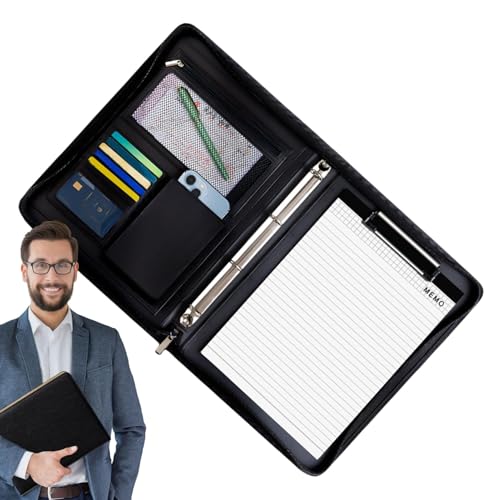 Leder Padfolio, Leder Padfolio für Männer | Business Legal Dokument Organizer | Leder Padfolio Organizer mit Reißverschluss, Business CV Legal Pad mit A4 Notizblock und Abdeckung für Männer Frauen Leder Padfolio, Leder Padfolio für Männer | Business Legal Dokument Organizer | Leder Padfolio Organizer mit Reißverschluss, Business CV Legal Pad mit A4 Notizblock und Abdeckung für Männer Frauen von Ynnhik