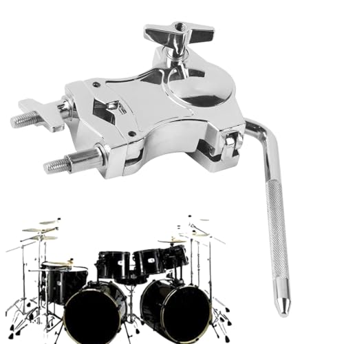 Leere Drum Mount Clamp,Trommelständer Zubehör,Trommelständer aus Zinklegierung Trommelhalterung - Trommelständer, Multifunktionsinstrumentenzubehör, 360-Grad-Drehgriff Leere Drum Mount Clamp,Trommelständer Zubehör,Trommelständer aus Zinklegierung Trommelhalterung - Trommelständer, Multifunktionsinstrumentenzubehör, 360-Grad-Drehgriff von Ynnhik