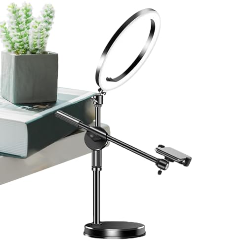 Overhead-Kamerahalterung, Selfie-Ringlicht mit Ständer und Telefonhalter, klappbare Arm Overhead-Kamerahalterung für Stillleben-Fotografie, Livestreaming Overhead-Kamerahalterung, Selfie-Ringlicht mit Ständer und Telefonhalter, klappbare Arm Overhead-Kamerahalterung für Stillleben-Fotografie, Livestreaming von Ynnhik