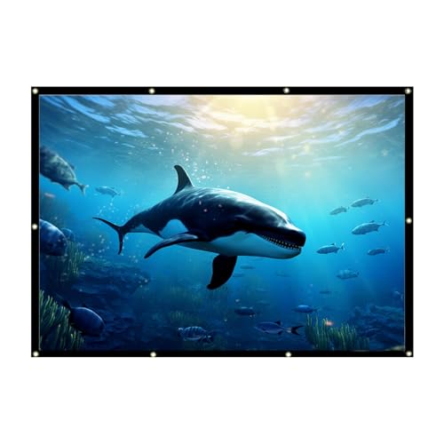 Projektor-Leinwand für den Außenbereich, aus Polyester, für den Außenbereich, zusammenklappbar, für den Außenbereich, wetterfeste Projektorfolie Projektor-Leinwand für den Außenbereich, aus Polyester, für den Außenbereich, zusammenklappbar, für den Außenbereich, wetterfeste Projektorfolie von Ynnhik
