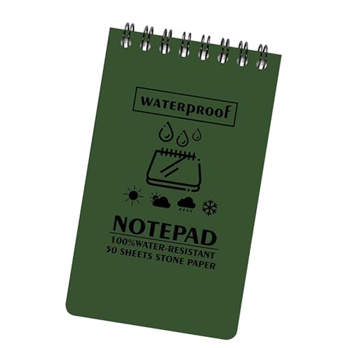 Schreiben Sie im regen Notizbuch, wasserdichtes Papier Notizbuch - Wasserdichte Reise-Notizblöcke - Tragbare Reise-Notizblock, Top-Spiral Feld Notebook 50 Seiten für Arbeitsschule Aufnahme Schreiben Sie im regen Notizbuch, wasserdichtes Papier Notizbuch - Wasserdichte Reise-Notizblöcke - Tragbare Reise-Notizblock, Top-Spiral Feld Notebook 50 Seiten für Arbeitsschule Aufnahme von Ynnhik