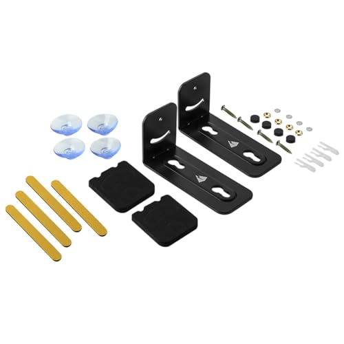 Sound Bar Wand Mount – Metall Under TV Ständer für die Wand | Aufbewahrungsregal schwarz für Soundbar mit 33 LB, Speicherhalter mit Saugkraft, doppelseitiges Klebeband Sound Bar Wand Mount – Metall Under TV Ständer für die Wand | Aufbewahrungsregal schwarz für Soundbar mit 33 LB, Speicherhalter mit Saugkraft, doppelseitiges Klebeband von Ynnhik