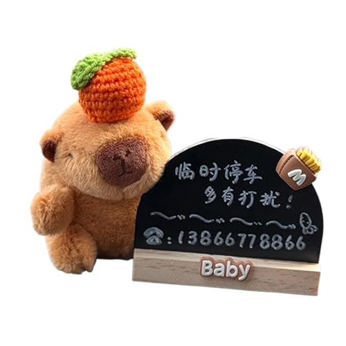 Telefonnummernschild,Parknummernschild | Auto Armaturenbrett temporäre Stoppschild Nummernschild,Capybara Design Car Parking temporäre Stop Number Card für Auto, Geländewagen, LKW Cabrio von Ynnhik