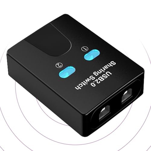 USB Peripheral Switcher-2-in 1-Out-Adapter-Hub, USB-Sharer-Gerät | KVM -Switch Für Den Druckerfreigabe, Die Steuerung Von Tastaturmaus, Das Schnelle Schaltungsdesign, Die Kompaktgröße Für Home, von Ynnhik