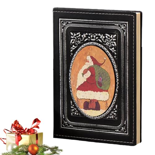 Weihnachts-Notizbuch, Weihnachtsmann Notizblock - Vintage-Stil Zusammensetzung Notebook Santa - Lustiges Urlaub Notizbuch, Notizbuch für Weihnachten Komposition, Notizbuch für Komposition von Ynnhik