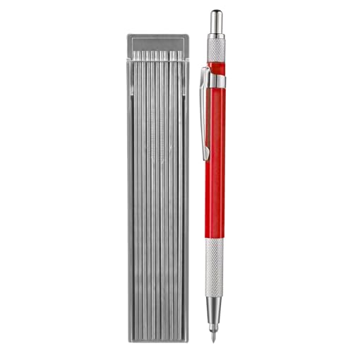 Ynnhik Schweißstifte für Metall, Schweißerstift,Holzbearbeitungsstifte mechanisch, 12 silberrunde Nachfüllungen 2,0 mm | Eingebauter Spitzer, Stahlmarkierungsstift Metallarbeiten, Schweißer, Klempner Ynnhik Schweißstifte für Metall, Schweißerstift,Holzbearbeitungsstifte mechanisch, 12 silberrunde Nachfüllungen 2,0 mm | Eingebauter Spitzer, Stahlmarkierungsstift Metallarbeiten, Schweißer, Klempner von Ynnhik