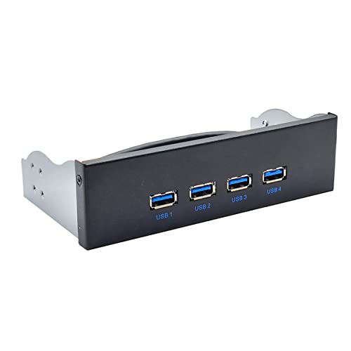 Ynnweft Optisches Laufwerk, USB 3.2, 4 Anschlüsse, optisches USB-Laufwerk, 4 x USB 3.2 GEN2, 8,9 cm (3,5 Zoll), 5,25 Zoll HUB, 19-polig auf C-Port, Rückwärtsstecker von Ynnweft
