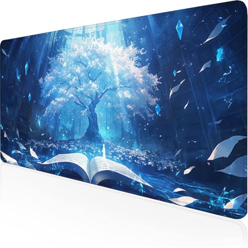 Blau Mauspad Baummauspad xxl mit Leder und Rutchfeste Wildleder Wasserfeste Gaming Tischunterlage, Vernähte Kanten Anti Rutsch Desk Mat für Unterlage Büro/Home schreibunterlagen 800x400x3mm XY-155 Blau Mauspad Baummauspad xxl mit Leder und Rutchfeste Wildleder Wasserfeste Gaming Tischunterlage, Vernähte Kanten Anti Rutsch Desk Mat für Unterlage Büro/Home schreibunterlagen 800x400x3mm XY-155 von Ynulann