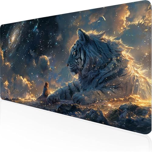 Grau Mauspad Tigermauspad XXL mit Leder und Rutchfeste Wildleder Wasserfeste Gaming Tischunterlage, Vernähte Kanten Anti Rutsch Desk Mat für Unterlage Büro/Home schreibunterlagen 900x400x3mm XY-211 Grau Mauspad Tigermauspad XXL mit Leder und Rutchfeste Wildleder Wasserfeste Gaming Tischunterlage, Vernähte Kanten Anti Rutsch Desk Mat für Unterlage Büro/Home schreibunterlagen 900x400x3mm XY-211 von Ynulann