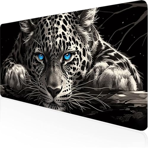 Mauspad Leopardmauspad XXL mit Leder und Rutchfeste Wildleder Wasserfeste Gaming Tischunterlage, Vernähte Kanten Anti Rutsch Desk Mat für Unterlage Büro/Home schreibunterlagen 900x400x3mm XY-187 Mauspad Leopardmauspad XXL mit Leder und Rutchfeste Wildleder Wasserfeste Gaming Tischunterlage, Vernähte Kanten Anti Rutsch Desk Mat für Unterlage Büro/Home schreibunterlagen 900x400x3mm XY-187 von Ynulann