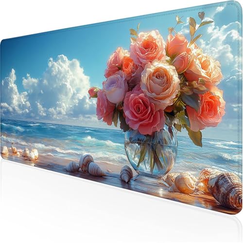 Schreibtischunterlage Blau Mauspad Himmel Rutschfeste Mausmatte Leicht, Reinigen,Wasserdichte Multifunktional für Büro/Haus/Deko Erweiterter Großer Schreibtisch Schutz Gaming Teppich 600x300x3mm XY-8 von Ynulann