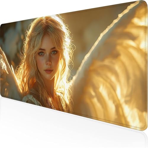 Schreibtischunterlage Hellgelb Mauspad Engel rutschfeste Mausmatte Leicht, Reinigen,wasserdichte Multifunktionales Mousepad für/Haus/Deko Großer Schreibtisch Schutz Gaming Teppich 800x300x3mm XY-86 Schreibtischunterlage Hellgelb Mauspad Engel rutschfeste Mausmatte Leicht, Reinigen,wasserdichte Multifunktionales Mousepad für/Haus/Deko Großer Schreibtisch Schutz Gaming Teppich 800x300x3mm XY-86 von Ynulann