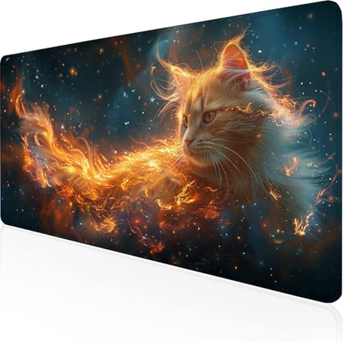 Schreibtischunterlage Orange Mauspad Katze Rutschfeste Mausmatte Leicht, Reinigen,Wasserdichte Multifunktionales für /Haus/Deko Erweiterter Großer Schreibtisch Schutz Gaming Teppich 800x300x3mm XY-100 Schreibtischunterlage Orange Mauspad Katze Rutschfeste Mausmatte Leicht, Reinigen,Wasserdichte Multifunktionales für /Haus/Deko Erweiterter Großer Schreibtisch Schutz Gaming Teppich 800x300x3mm XY-100 von Ynulann