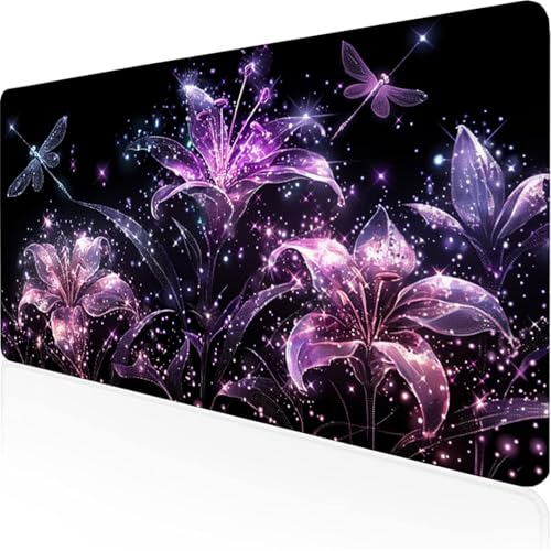Schreibtischunterlage Schwarz Mauspad Blumen rutschfeste Mausmatte Leicht, Reinigen,wasserdichte Multifunktionales Mousepad für/Haus/Deko Großer Schreibtisch Schutz Gaming Teppich 700x300x3mm XY-20 Schreibtischunterlage Schwarz Mauspad Blumen rutschfeste Mausmatte Leicht, Reinigen,wasserdichte Multifunktionales Mousepad für/Haus/Deko Großer Schreibtisch Schutz Gaming Teppich 700x300x3mm XY-20 von Ynulann