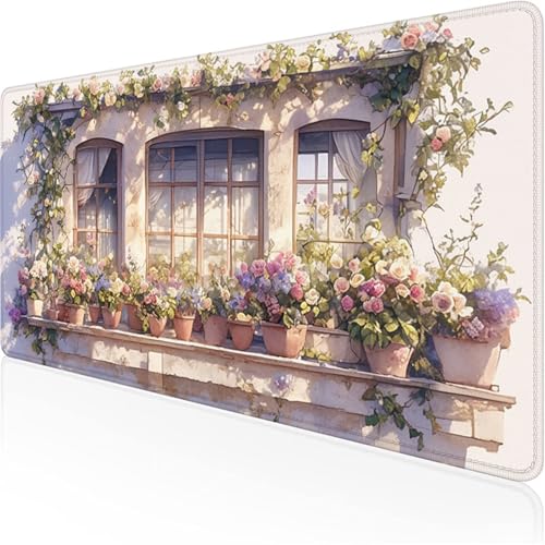 Schreibtischunterlage Weiß Mauspad Blumentopf rutschfeste Mausmatte Leicht, Reinigen,wasserdichte Multifunktionales Mousepad für Büro/Haus/Deko Großer Schreibtisch Gaming Teppich 900x400x3mm XY-236 Schreibtischunterlage Weiß Mauspad Blumentopf rutschfeste Mausmatte Leicht, Reinigen,wasserdichte Multifunktionales Mousepad für Büro/Haus/Deko Großer Schreibtisch Gaming Teppich 900x400x3mm XY-236 von Ynulann