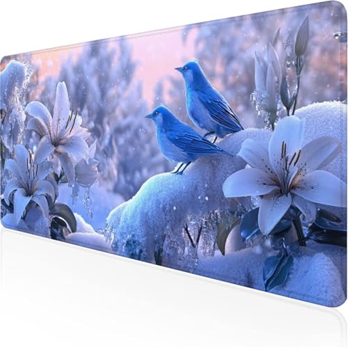Schreibtischunterlage Weiß Mauspad Vogel Rutschfeste Mausmatte Leicht, Reinigen,Wasserdichte Multifunktionales für Büro/Haus/Deko Erweiterter Großer Schreibtisch Schutz Gaming Teppich 800x300x3mm XY-2 Schreibtischunterlage Weiß Mauspad Vogel Rutschfeste Mausmatte Leicht, Reinigen,Wasserdichte Multifunktionales für Büro/Haus/Deko Erweiterter Großer Schreibtisch Schutz Gaming Teppich 800x300x3mm XY-2 von Ynulann