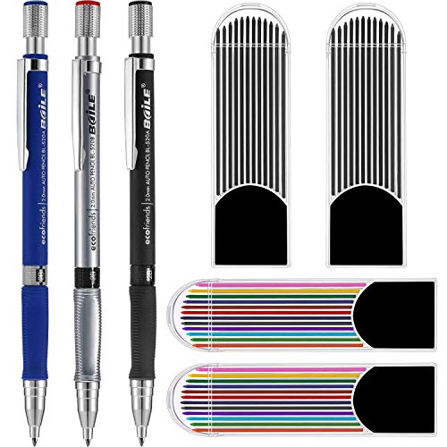 3pcs 2,0 mm Druckbleistifte mit Bonus 4 Cases Nachfüllungen, Farb- und Schwarzminen zum Zeichnen, Schreiben, Basteln, Kunstskizzieren, Tischler. 3pcs 2,0 mm Druckbleistifte mit Bonus 4 Cases Nachfüllungen, Farb- und Schwarzminen zum Zeichnen, Schreiben, Basteln, Kunstskizzieren, Tischler. von YoMaris