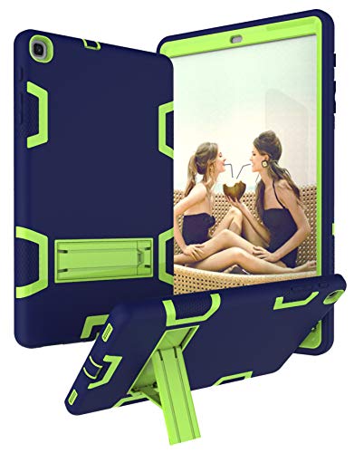 Yoagoal Hülle für Galaxy Tab A 10.1 2019, Dual Layer Shockproof Hybrid Schutzhülle mit Ständer Case Cover für Samsung Galaxy Tab A 10.1 2019 T510 T515, Blue&Green von Yoagoal