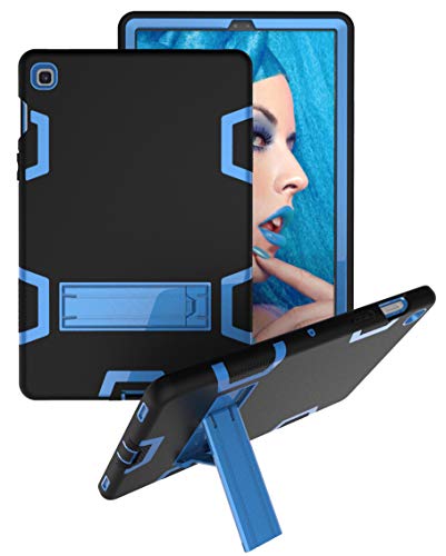 Yoagoal Hülle für Galaxy Tab S5E, Dual Layer Shockproof Hybrid Schutzhülle mit Ständer Case Cover für Samsung Galaxy Tab S5E 10.5 T720 T725, Black&Blue von Yoagoal