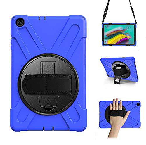 Yoagoal Hülle für Galaxy Tab S5E, [Handschlaufe] [Schultergurt] Robuste Schutzhülle mit Fallschutz und 360-Grad-Drehständer Case Cover für Samsung Galaxy Tab S5E 10.5 T720 T725, Blau von Yoagoal